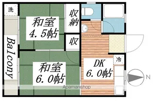 力丸コーポ【2階】の間取り