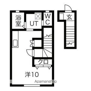 ル・メイユール東宮野目B棟【2階】の間取り
