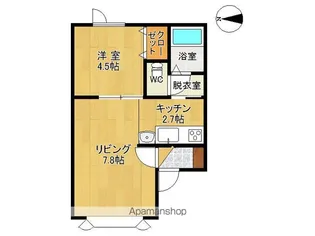 ピースハウス【1A号室】の間取り