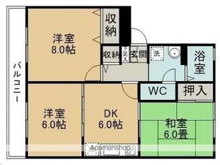 ロイヤルガーデンA棟【103号室】の間取り