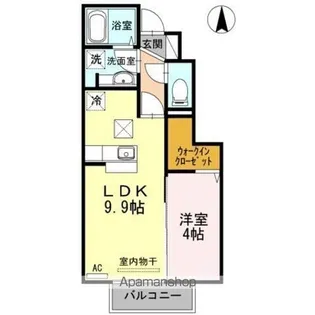 メゾン・クレスト【1階】の間取り