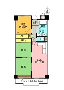 サンマンション南野【4階】の間取り