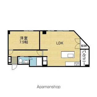 ホワイトレジデンス【9階】の間取り