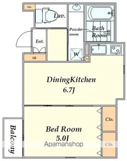 リベルタ東新宿【4階】の間取り