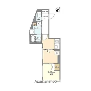 リビオメゾン都立大学【4階】の間取り