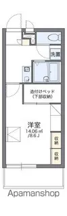 レオパレス赤間宮前【1階】の間取り