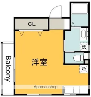 グランツ庚午【202号室】の間取り