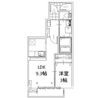 サニーフラット【1階】の間取り