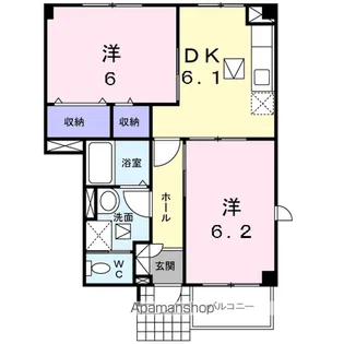 ジャルディーノC【1階】の間取り