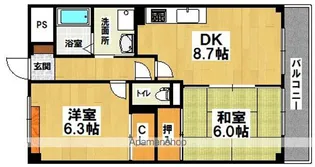 スクエアエムズ【2階】の間取り