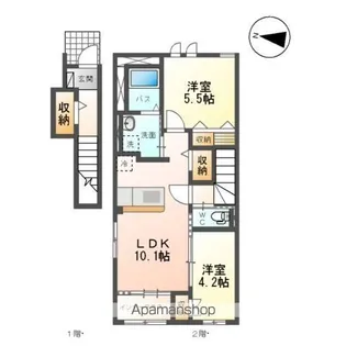 グランブール【2階】の間取り