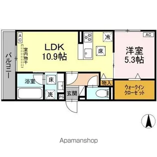 セレスティア田神 WEST【1階】の間取り