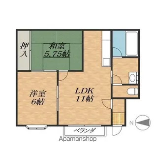 ハイツ久【1階】の間取り