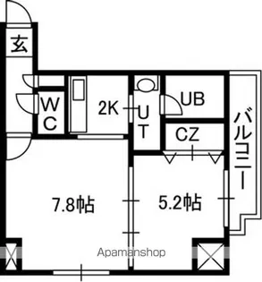 ISグランデ札幌【10階】の間取り