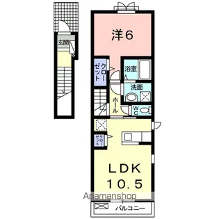 コリーヌ B【2階】の間取り