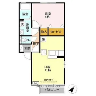 アリコ・ルージュ B【1階】の間取り