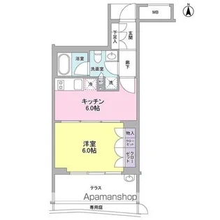 ナチュラーレ代沢【1階】の間取り