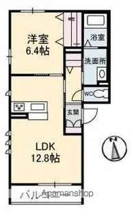 ベレオたまも【2階】の間取り