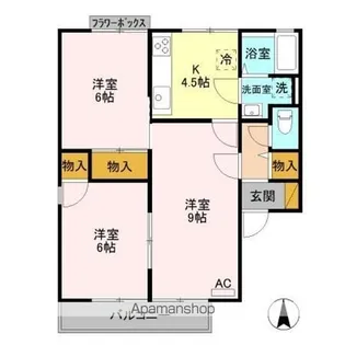 ヴェルディーヒルズ【205号室】の間取り