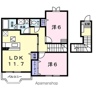 ベルグ フース【2階】の間取り