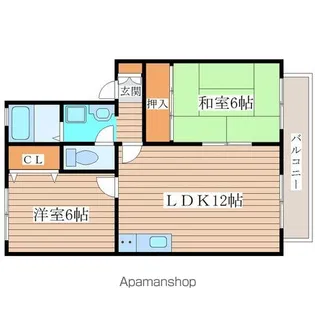 プラムクリークⅢ番館【1階】の間取り