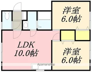 カロットハウス【2階】の間取り