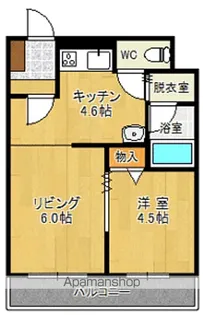 クオーレ【1D号室】の間取り