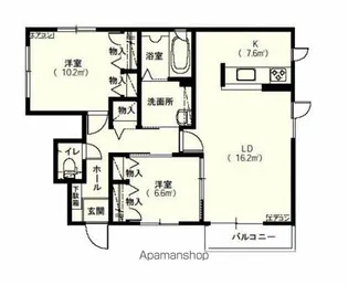 ブランシェ長橋台【1階】の間取り