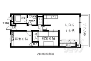 アルカサール向陽【406号室】の間取り