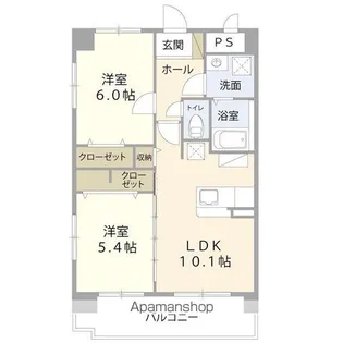 スカイテラス【305号室】の間取り
