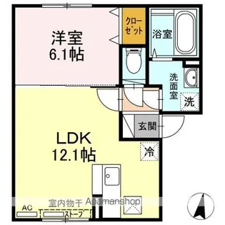 B.S HEART A【1階】の間取り