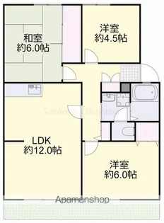 サンビレッジ西大寺【1階】の間取り