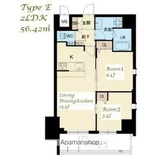 スプランディッド 大山【14階】の間取り