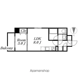 愛知県名古屋市中村区名駅南4丁目【マンション】の間取り