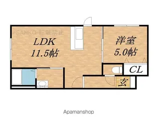 ノースポイント元町【3階】の間取り