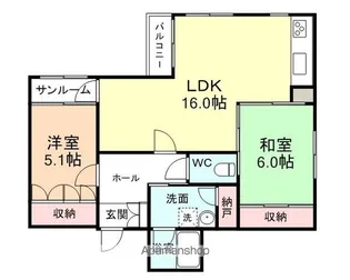 シティサンモリス【2階】の間取り
