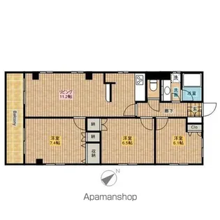 ピースコート池袋【3階】の間取り