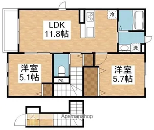 シャーメゾンSUMON早通【2階】の間取り