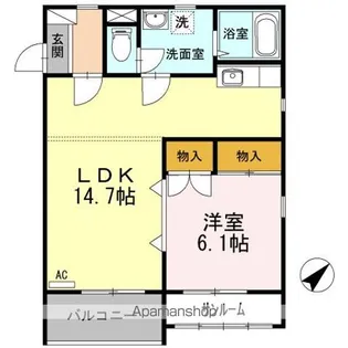 アスティオン【1階】の間取り