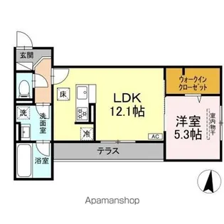 セステナリー開成【102号室】の間取り