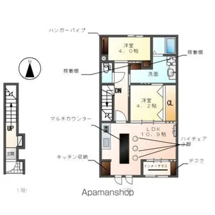 メゾン ボヌール【202号室】の間取り