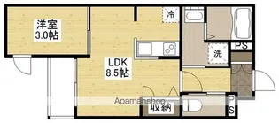 月光安芸中央【3階】の間取り