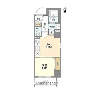 ウェルスクエア錦糸町SOUTH【4階】の間取り