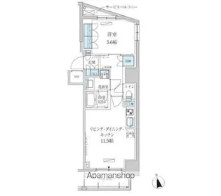パークアクシス東上野【12階】の間取り