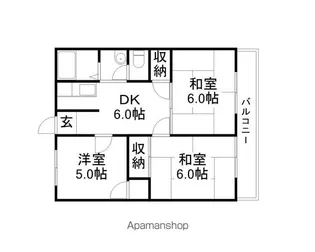 パーシー【222号室】の間取り