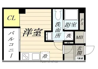 B’CASA TSURUMIⅡ(ビーカーサツルミツー)【5階】の間取り
