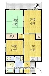 コーポ上町A棟【1階】の間取り
