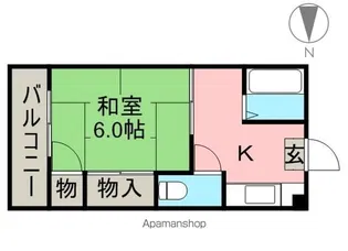 ライフ港陽【3階】の間取り