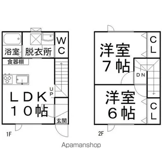 ハッピー北央A【C号室】の間取り