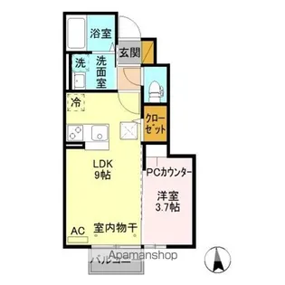 モダンコートH【1階】の間取り